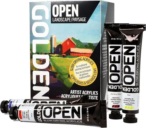 Golden Artist Colors, OPEN Slow-Drying Acrylics, 8-color Landscape Set in Kuwait