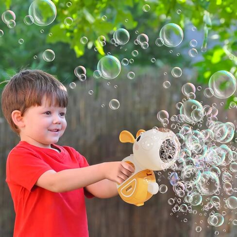 Bubble Machine Gun for Toddlers Kids, Automatic Bubble Maker with Concentrated Solutions, Bubble Toys for Kids, Bubble Guns Outdoor Toys for Park Beach Wedding Party in Kuwait