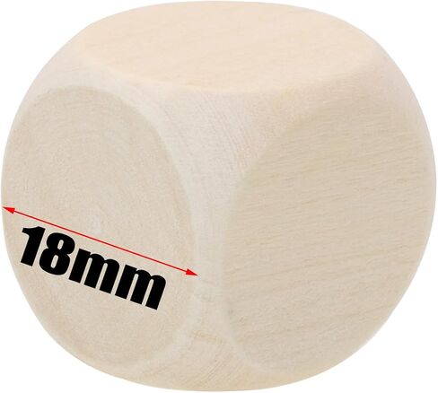 Shapenty Wooden Round Cornered Blank Dice Cubes for Classroom Board Games DIY Sticker Math Counting Teaching Party Favor Alphabet Number Puzzle Square Building Block Custom Dice Making, 70PCS (12mm) in Saudi Arabia