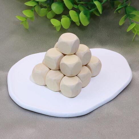 Shapenty Wooden Round Cornered Blank Dice Cubes for Classroom Board Games DIY Sticker Math Counting Teaching Party Favor Alphabet Number Puzzle Square Building Block Custom Dice Making, 70PCS (12mm) in Saudi Arabia