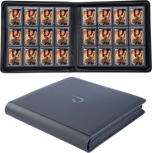 D DACCKIT Trading Card Binder, 12 Pocket Ringless Trading Card Album for Trading Cards & Sports Cards, Holds 768 Cards - Classic Black in Kuwait