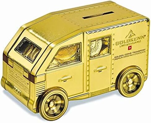 Goldkenn Armored Truck Coin Swiss Bank Filled with Chocolate Coins 6.35 Oz. in Saudi Arabia