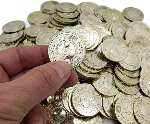 Double-Sided 3D I was Caught Being Good Plastic Metallic Gold Coins. (48 Pack) in Kuwait