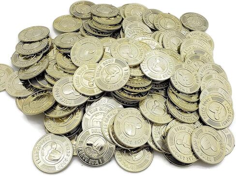 Double-Sided 3D I was Caught Being Good Plastic Metallic Gold Coins. (48 Pack) in Kuwait