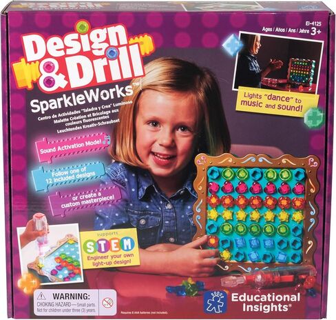 Educational Insights Design & Drill SparkleWorks - Light Up Drill Toy, STEM Learning with Toy Drill in Saudi Arabia