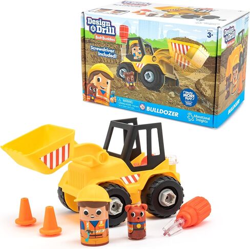 Educational Insights Design & Drill Bolt Buddies Bulldozer Take Apart Toy, Preschool STEM Toy, Gift for Kids Ages 3+ in Saudi Arabia