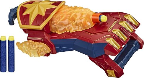 NERF Power Moves Marvel Avengers Captain Marvel Photon Blast Gauntlet NERF Dart-Launching Toy for Kids Roleplay, Toys for Kids Ages 5 and Up in Saudi Arabia