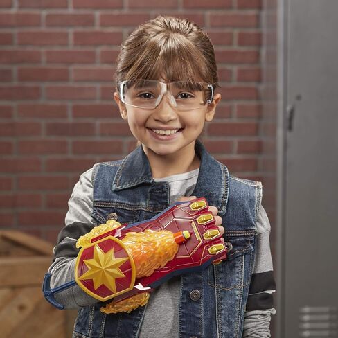 NERF Power Moves Marvel Avengers Captain Marvel Photon Blast Gauntlet NERF Dart-Launching Toy for Kids Roleplay, Toys for Kids Ages 5 and Up in Saudi Arabia