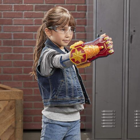 NERF Power Moves Marvel Avengers Captain Marvel Photon Blast Gauntlet NERF Dart-Launching Toy for Kids Roleplay, Toys for Kids Ages 5 and Up in Saudi Arabia