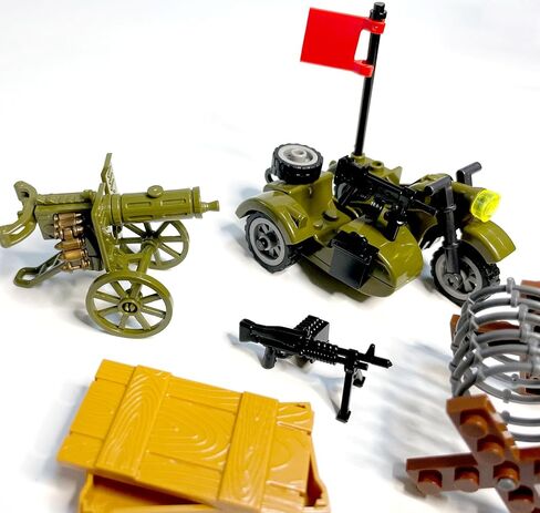 ملحقات الأسلحة العسكرية من Amarliben WW2 لشخصيات صغيرة، معدات أسلحة الجيش الأمريكي، مجموعة ألعاب البناء للأولاد المتوافقة مع العلامات التجارية الكبرى in Kuwait