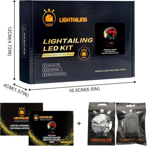 إضاءة LED من أجل LEGO 75327 Star Wars Luke SkyWalker Red Five Helmet نموذج مكعبات بناء خوذه - غير متضمن مجموعة الطراز in Kuwait