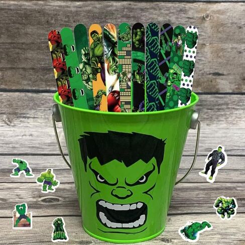 86 PCS Hulk Party Favors,Hulk Slap Bracelet Birthday Party Supplies Include 36Pcs Slap Bracelet and 50Pcs Stickers for Hulk Themed Party Supplies in Kuwait