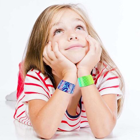 مجموعة أساور ارتدادية 100 قطعة من تويسا هدايا الحفلات مع قلوب ملونة تعبيرية طباعة أشكال حيوانات وعصابات ارتدادية للأطفال والكبار هدايا عيد الميلاد والفصول الدراسية (100 قطعة) in Kuwait