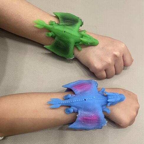 RAYCHY 3PCS Dinosaur Slap Bracelets for Kids Party Favors, Dinosaur Theme Goodie Bag Stuffers for Boys&Girls Birthday Party Gifts for Kids Carnival Prizes (Blue)… in Kuwait