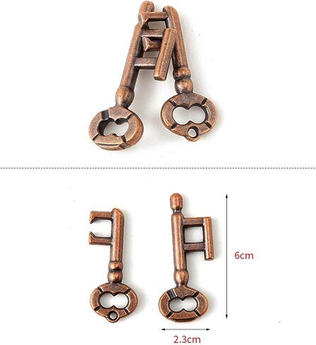 4 Pcs Brain Teaser Puzzle,Metal Puzzle, Unlock Interlock IQ Test Game, Magic Trick Toy Gift for Kids and Adults in Kuwait