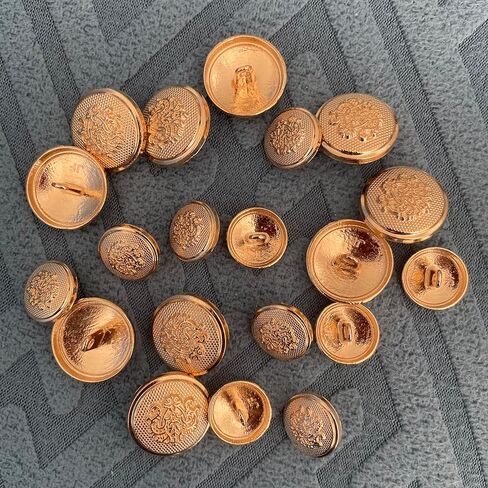 20 قطعة أزرار ذهبية للسترة، أزرار سترة 15 مم 20 مم، أزرار معدنية لخياطة الرجال والنساء أزرار ذهبية للسترات والسترات والمعاطف الرياضية والبدلات والزي الرسمي والسترات in Kuwait