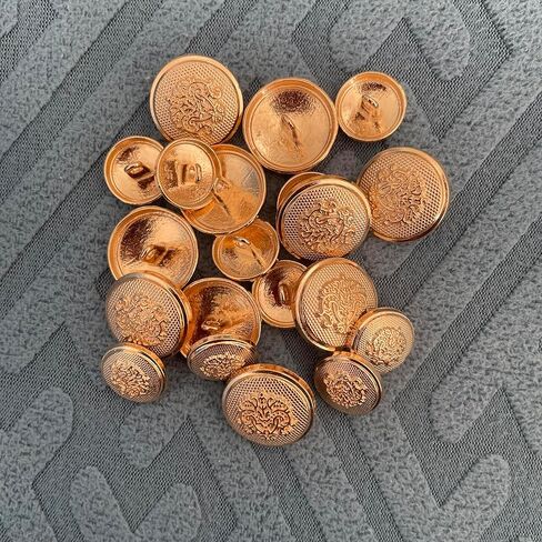 20 قطعة أزرار ذهبية للسترة، أزرار سترة 15 مم 20 مم، أزرار معدنية لخياطة الرجال والنساء أزرار ذهبية للسترات والسترات والمعاطف الرياضية والبدلات والزي الرسمي والسترات in Kuwait