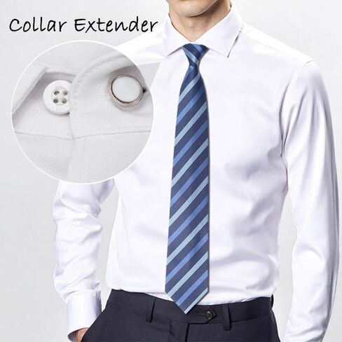 JROZXF طوق موسع زر الرقبة موسع للقمصان الرجالية زر توسيع مرن لتمديد الجينز السراويل طوق تمديدات الخصر للسراويل للنساء والرجال - 12 قطعة in Kuwait