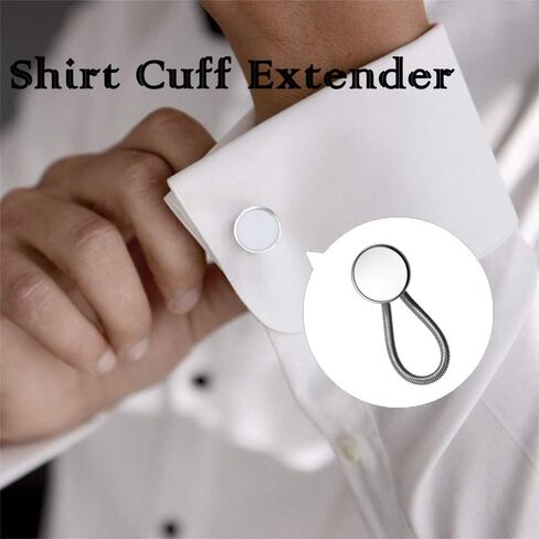 JROZXF طوق موسع زر الرقبة موسع للقمصان الرجالية زر توسيع مرن لتمديد الجينز السراويل طوق تمديدات الخصر للسراويل للنساء والرجال - 12 قطعة in Kuwait