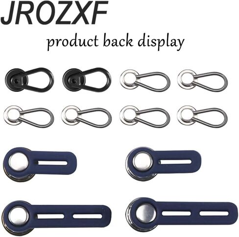 JROZXF طوق موسع زر الرقبة موسع للقمصان الرجالية زر توسيع مرن لتمديد الجينز السراويل طوق تمديدات الخصر للسراويل للنساء والرجال - 12 قطعة in Kuwait