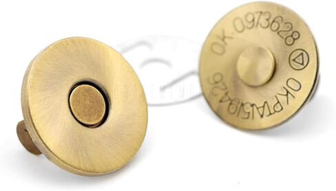 CRAFTMEMORE Thin Magnetic Snap Buttons Quality Strong Clasp for Purse Sewing Handbags Closures 6 Pack MNS (10mm, Brushed Brass) in Saudi Arabia