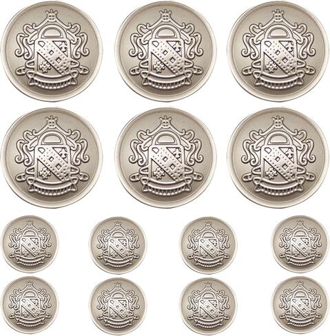 {F&G} أزرار معدنية عتيقة عالية الجودة من سبائك الزنك للجينز والمعطف والبلازر والبدلات والجاكيت وما إلى ذلك. أزياء غريبة كاستمز (رذاذ فضي) in Kuwait