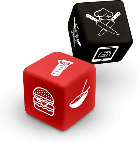 Gifton - Takeaway Dice Game - Decision Maker for Fast Food Dinner Meals Pizza Burger Kebab Fried Chicken - Gag Novelty Gift for Men Women Funny Present for Him Her Christmas Stocking Filler in Saudi Arabia