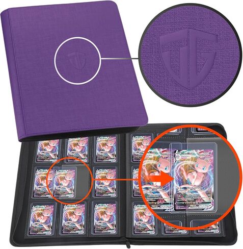 Toploader Binder,Holds 216 Toploaders,9 Pocket Top Loader Binder with Sleeves for 3"x4" Rigid Toploaders Hard Cases,Top loader Binders for TCG, MTG Card Binder, Trading Cards Binder(Black) in Kuwait