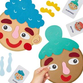 Social Emotional Games for Kids & Toddlers - Make Faces to Describe Feelings & Emotions - 9 Emotion Cards - Social Emotional Learning Activities Toy for Home Classroom - Gift for 3 4 Year Old Girl Boy in Kuwait