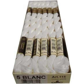 DMC Pearl Cotton Skein - Size 5 - White (12 skeins) in Saudi Arabia