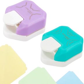 قطعتان من خرامة الزوايا المستديرة، 3 في 1 (R4mm+R7mm+R10mm) خرامة ورق للحرف الورقية، 3 طرق لخرامة الزوايا ذات الشكل الجمالي للمشروعات التي تصنعها بنفسك، والصفائح، وقاطع الصور، ومستلزمات صناعة البطاقات وسجلات القصاصات in Kuwait