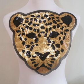 Fashion Patch Sequins Black Owl Head Embroidery Clothing Repair DIY Handmade Patch (Black Owl) in Kuwait