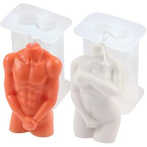 الراتنج الفن 3D الجسم حامل العفن DIY مثير نموذج الجسم شمعة العفن الإناث الجذع سيليكون قالب شمعة لصنع شمعة DIY، الشوكولاته، الصابون، الجص أو راتنجات الايبوكسي الفن (بدلة 4 (2PCS)) in Kuwait