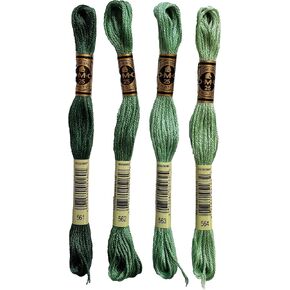 DMC 6-Strand Embroidery Cotton Bundle - Jade Color Family -4 Skeins of Thread - 8.7yd Skeins in Saudi Arabia