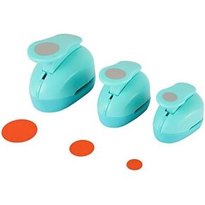 3 قطع دائرية من MOSYPT 3 مقاسات 3.8 سم و1 بوصة و5/8 بوصة خرامة يدوية لكتب القصاصات، بطاقات المهرجانات، فن DIY in Kuwait