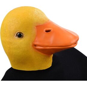 Party Story Duck Mask Halloween Latex Animal Mask Novelty Rubber Costume Full Head masks, Yellow, unisex in Kuwait