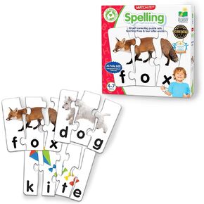 The Learning Journey: Match It! - Spelling - 20 Piece Self-Correcting Spelling Puzzle Three and Four Letter Words Montessori Learning Girl Boys Gifts Ages 4,5,6,7,8-Year-Olds - Award Winning Toys in Kuwait