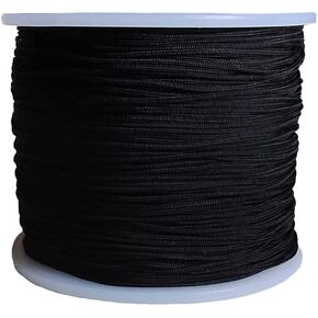0.5 mm Nylon Cord, Trim Thread for Chinese Knotting,Necklaces,Jewelry Making,Macramé,Beading,Bracelets 150 Yards (Black) in Kuwait