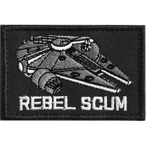 Star Wars Embroidered Patch, Millennium Falcon Morale Patches Military Badge Patch Hook Fastener for Hats Caps Bags Jackets Backpack