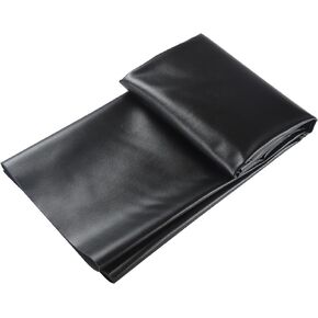 Picheng Vinyl Faux Leather Sheets: Black Smooth Faux Leather Fabric Waterproof 54" x 36" Vinyl Upholstery Leather Soft Synthetic for Upholstery Car, Bags,DIY Crafts (Black) in Kuwait