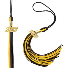 قبعة التخرج 2023 من قطعتين من الشراشيب لقبعة التخرج 2023، اكسسوارات شرابة ناعمة وحريرية لقبعات التخرج وحفلات الحفلات التذكارية 9 انش اسود / احمر / ابيض in Kuwait