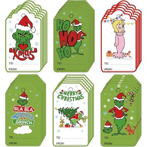 Christmas Gift Tags 120 Pcs Christmas Tags Cotton String and Twine String Christmas Tags for Gifts for DIY Christmas Decoration in Kuwait