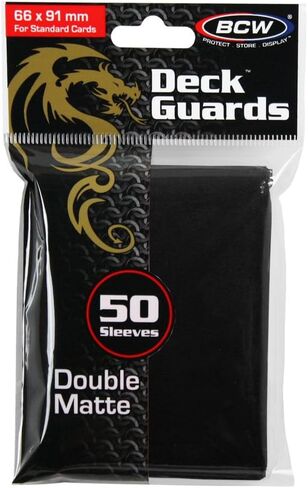 300 Premium Black Double Matte Deck Guard Sleeve Protectors for Gaming Cards like Magic The Gathering MTG, Pokemon, YU-GI-OH!, & More. in Saudi Arabia
