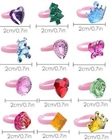 مجوهرات الأطفال من 7كوين - للبنات الصغار والأطفال الصغار - قلادة فراشة قابلة للتمدد، خاتم، مجموعة أساور - مجوهرات وإكسسوارات تنكرية رائعة للأطفال للعب التظاهري والتأنق. in Kuwait