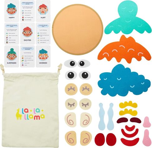 Social Emotional Games for Kids & Toddlers - Make Faces to Describe Feelings & Emotions - 9 Emotion Cards - Social Emotional Learning Activities Toy for Home Classroom - Gift for 3 4 Year Old Girl Boy in Kuwait
