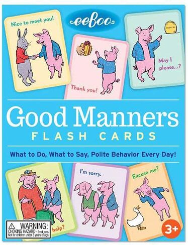 eeBoo: Good Manners Conversation Flash Cards, Helps Children Learn What to do, What to Say and Encourage Polite Behavior Towards Others, Learn Communication and Social Skills in Saudi Arabia