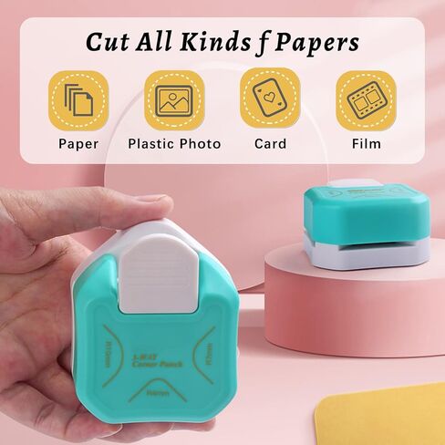 قطعتان من خرامة الزوايا المستديرة، 3 في 1 (R4mm+R7mm+R10mm) خرامة ورق للحرف الورقية، 3 طرق لخرامة الزوايا ذات الشكل الجمالي للمشروعات التي تصنعها بنفسك، والصفائح، وقاطع الصور، ومستلزمات صناعة البطاقات وسجلات القصاصات in Kuwait