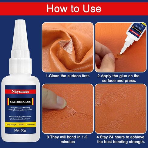 Leather Glue, Special Fabric Glue Permanent Clear Washable for Bonding Between Leather and Leather, Leather and Substrates of Different Materials (Leather glue-008, Leather Repair, Leather Glue-008) in Kuwait