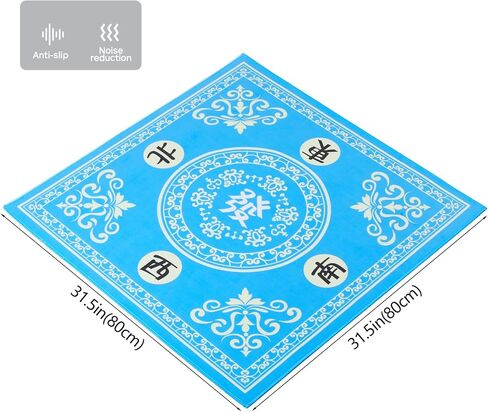 Mahjong Mat Game Table Mat Suitable for Mahjong Tile Game Poker Game Domino Game Game Mat is Made of Rubber Material (Pink, 31.5 inches) in Saudi Arabia