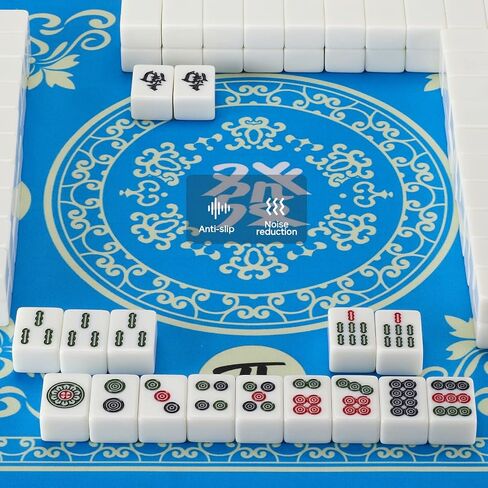 Mahjong Mat Game Table Mat Suitable for Mahjong Tile Game Poker Game Domino Game Game Mat is Made of Rubber Material (Pink, 31.5 inches) in Saudi Arabia